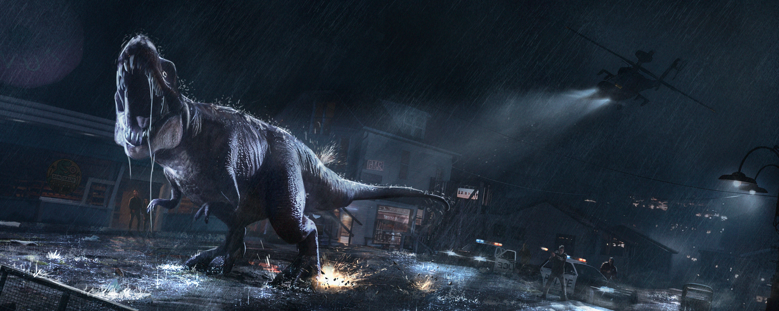 Dinosaurs in the city